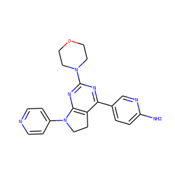 Nc1ccc(-c2nc(N3CCOCC3)nc3c2CCN3c2ccncc2)cn1 ZINC000095596313