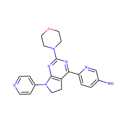Nc1ccc(-c2nc(N3CCOCC3)nc3c2CCN3c2ccncc2)nc1 ZINC000095595039