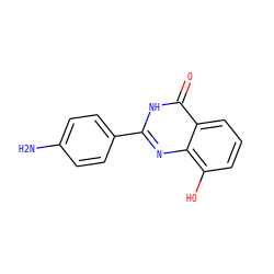 Nc1ccc(-c2nc3c(O)cccc3c(=O)[nH]2)cc1 ZINC000013864705