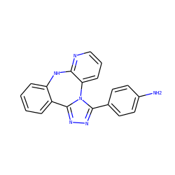 Nc1ccc(-c2nnc3n2-c2cccnc2Nc2ccccc2-3)cc1 ZINC000096173942