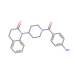 Nc1ccc(C(=O)N2CCC(N3C(=O)CCc4ccccc43)CC2)cc1 ZINC000013832033
