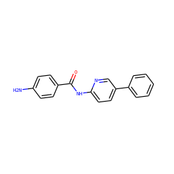 Nc1ccc(C(=O)Nc2ccc(-c3ccccc3)cn2)cc1 ZINC000040974638