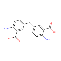 Nc1ccc(Cc2ccc(N)c(C(=O)O)c2)cc1C(=O)O ZINC000000347039