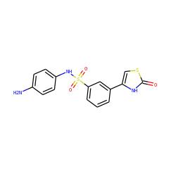 Nc1ccc(NS(=O)(=O)c2cccc(-c3csc(=O)[nH]3)c2)cc1 ZINC000299856013