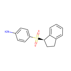 Nc1ccc(S(=O)(=O)[C@@H]2CCc3ccccc32)cc1 ZINC000028478087