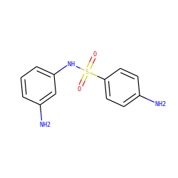 Nc1ccc(S(=O)(=O)Nc2cccc(N)c2)cc1 ZINC000001670308