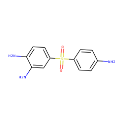 Nc1ccc(S(=O)(=O)c2ccc(N)c(N)c2)cc1 ZINC000000189392