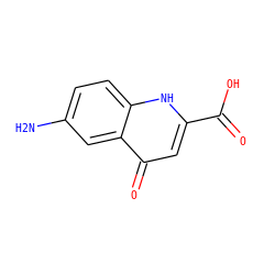 Nc1ccc2[nH]c(C(=O)O)cc(=O)c2c1 ZINC000013603651