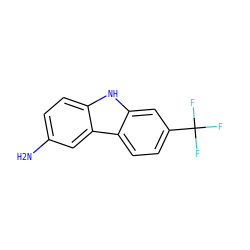 Nc1ccc2[nH]c3cc(C(F)(F)F)ccc3c2c1 ZINC000090600079