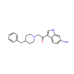 Nc1ccc2c(C(=O)CN3CCC(Cc4ccccc4)CC3)c[nH]c2c1 ZINC000095576524