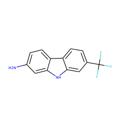 Nc1ccc2c(c1)[nH]c1cc(C(F)(F)F)ccc12 ZINC000090599949