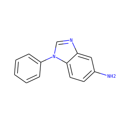 Nc1ccc2c(c1)ncn2-c1ccccc1 ZINC000000577456