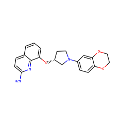 Nc1ccc2cccc(O[C@@H]3CCN(c4ccc5c(c4)OCCO5)C3)c2n1 ZINC000028390078