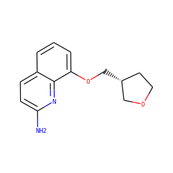Nc1ccc2cccc(OC[C@@H]3CCOC3)c2n1 ZINC000028389905
