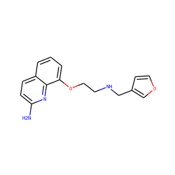Nc1ccc2cccc(OCCNCc3ccoc3)c2n1 ZINC000028387045
