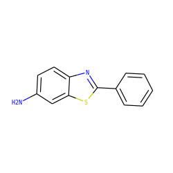 Nc1ccc2nc(-c3ccccc3)sc2c1 ZINC000000361067