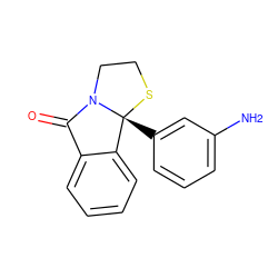 Nc1cccc([C@]23SCCN2C(=O)c2ccccc23)c1 ZINC000005939512