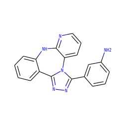 Nc1cccc(-c2nnc3n2-c2cccnc2Nc2ccccc2-3)c1 ZINC000096173949