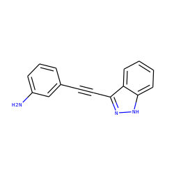 Nc1cccc(C#Cc2n[nH]c3ccccc23)c1 ZINC000066263695