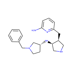 Nc1cccc(C[C@H]2CNC[C@H]2N[C@@H]2CCN(Cc3ccccc3)C2)n1 ZINC000040413010