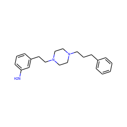 Nc1cccc(CCN2CCN(CCCc3ccccc3)CC2)c1 ZINC000019365792