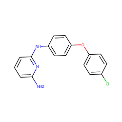 Nc1cccc(Nc2ccc(Oc3ccc(Cl)cc3)cc2)n1 ZINC000084601924