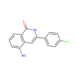Nc1cccc2c(=O)[nH]c(-c3ccc(Cl)cc3)cc12 ZINC000096282481