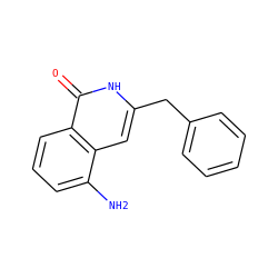 Nc1cccc2c(=O)[nH]c(Cc3ccccc3)cc12 ZINC000096282487