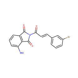 Nc1cccc2c1C(=O)N(C(=O)/C=C/c1cccc(Br)c1)C2=O ZINC000005691266