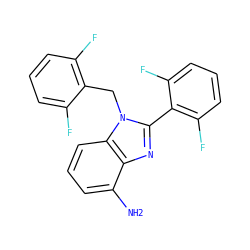Nc1cccc2c1nc(-c1c(F)cccc1F)n2Cc1c(F)cccc1F ZINC000013518674