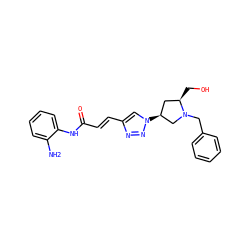 Nc1ccccc1NC(=O)/C=C/c1cn([C@H]2C[C@@H](CO)N(Cc3ccccc3)C2)nn1 ZINC001772598287