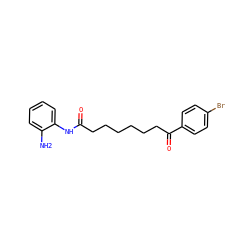 Nc1ccccc1NC(=O)CCCCCCC(=O)c1ccc(Br)cc1 ZINC000013588610