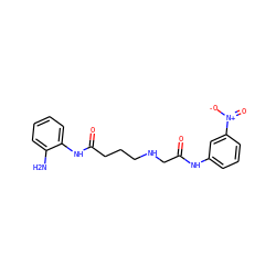 Nc1ccccc1NC(=O)CCCNCC(=O)Nc1cccc([N+](=O)[O-])c1 ZINC000084670017