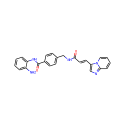 Nc1ccccc1NC(=O)c1ccc(CNC(=O)/C=C/c2cnc3ccccn23)cc1 ZINC000473090935