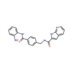 Nc1ccccc1NC(=O)c1ccc(CNC(=O)c2cc3cccnc3[nH]2)cc1 ZINC001772597493