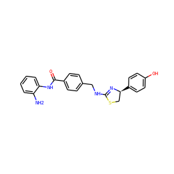 Nc1ccccc1NC(=O)c1ccc(CNC2=N[C@@H](c3ccc(O)cc3)CS2)cc1 ZINC000096273664