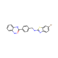 Nc1ccccc1NC(=O)c1ccc(CNc2nc3ccc(Br)cc3s2)cc1 ZINC000029037218