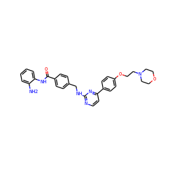 Nc1ccccc1NC(=O)c1ccc(CNc2nccc(-c3ccc(OCCN4CCOCC4)cc3)n2)cc1 ZINC000040900255