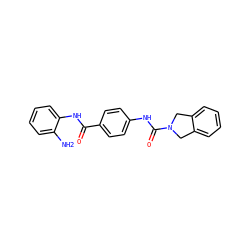 Nc1ccccc1NC(=O)c1ccc(NC(=O)N2Cc3ccccc3C2)cc1 ZINC000166218737