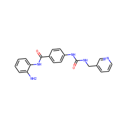 Nc1ccccc1NC(=O)c1ccc(NC(=O)NCc2cccnc2)cc1 ZINC001772579450