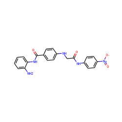Nc1ccccc1NC(=O)c1ccc(NCC(=O)Nc2ccc([N+](=O)[O-])cc2)cc1 ZINC000084730132