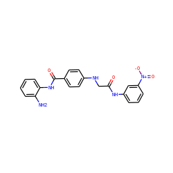 Nc1ccccc1NC(=O)c1ccc(NCC(=O)Nc2cccc([N+](=O)[O-])c2)cc1 ZINC000084730130