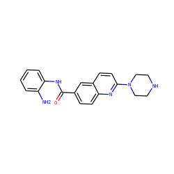 Nc1ccccc1NC(=O)c1ccc2nc(N3CCNCC3)ccc2c1 ZINC000144553686