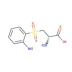 Nc1ccccc1S(=O)(=O)C[C@@H](N)C(=O)O ZINC000013546517