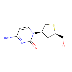 Nc1ccn([C@H]2CS[C@@H](CO)C2)c(=O)n1 ZINC000006524752