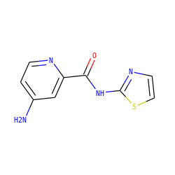 Nc1ccnc(C(=O)Nc2nccs2)c1 ZINC000028345987