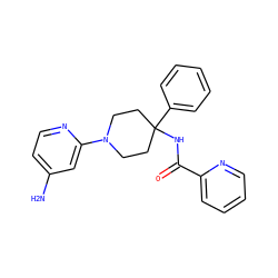 Nc1ccnc(N2CCC(NC(=O)c3ccccn3)(c3ccccc3)CC2)c1 ZINC000042890718