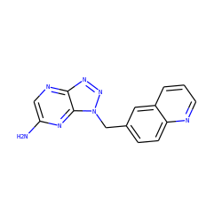 Nc1cnc2nnn(Cc3ccc4ncccc4c3)c2n1 ZINC000095556885