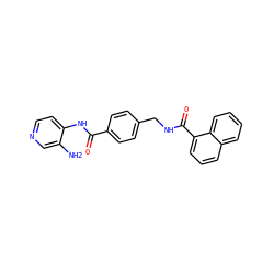 Nc1cnccc1NC(=O)c1ccc(CNC(=O)c2cccc3ccccc23)cc1 ZINC000205589108
