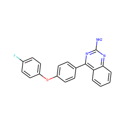 Nc1nc(-c2ccc(Oc3ccc(F)cc3)cc2)c2ccccc2n1 ZINC000115759678